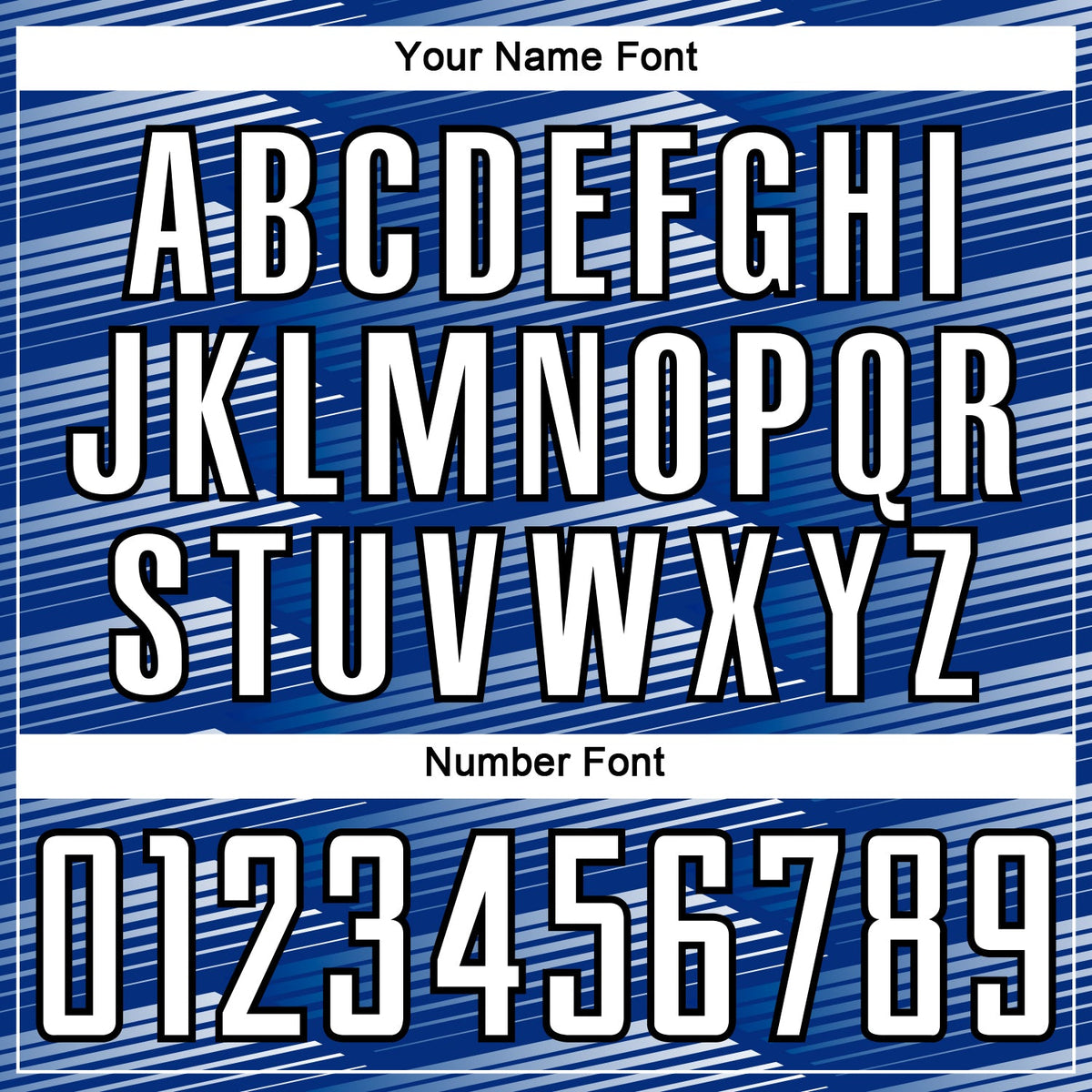 Custom Royal White-Black Stripe Line Sublimation Soccer Uniform Jersey Limited