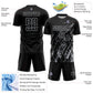Custom Black Gray Splash Sublimation Soccer Uniform Jersey Limited