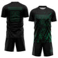 Custom Black Kelly Green Splash Sublimation Soccer Uniform Jersey Limited