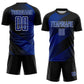 Custom Black Royal-White Line Sublimation Soccer Uniform Jersey Limited