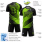 Custom Black Neon Green Line Sublimation Soccer Uniform Jersey Limited