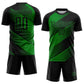 Custom Black Grass Green Line Sublimation Soccer Uniform Jersey Limited