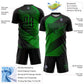 Custom Black Grass Green Line Sublimation Soccer Uniform Jersey Limited