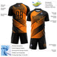 Custom Black Bay Orange Line Sublimation Soccer Uniform Jersey Limited