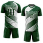 Custom Green White Line Sublimation Soccer Uniform Jersey Limited
