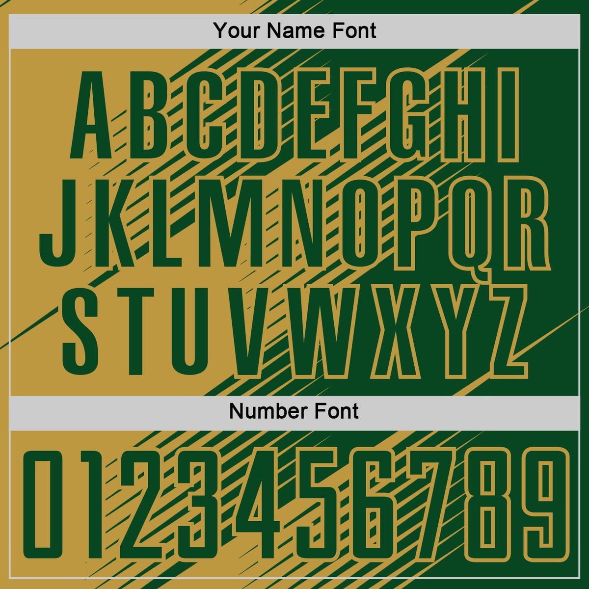 Custom Green Old Gold Line Sublimation Soccer Uniform Jersey Limited