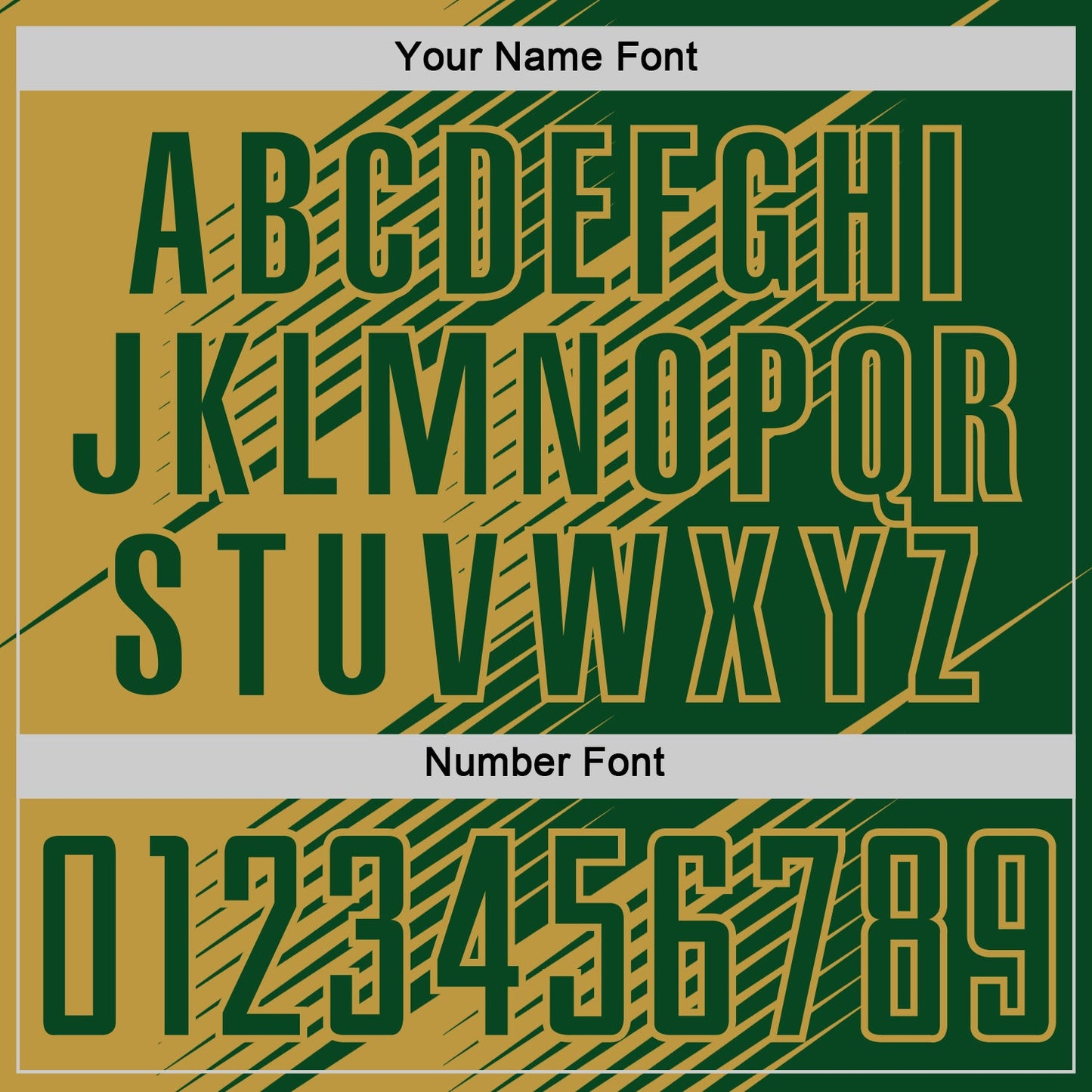 Custom Green Old Gold Line Sublimation Soccer Uniform Jersey Limited