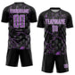 Custom Black Medium Purple-White Lightning Sublimation Soccer Uniform Jersey Limited