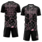 Custom Black Light Pink Lightning Sublimation Soccer Uniform Jersey Limited