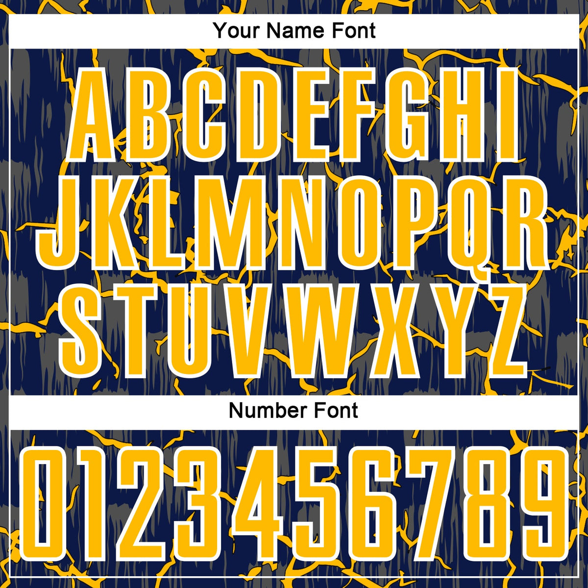 Custom Navy Gold-White Lightning Sublimation Soccer Uniform Jersey Limited