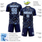 Custom Navy Light Blue-White Lightning Sublimation Soccer Uniform Jersey Limited