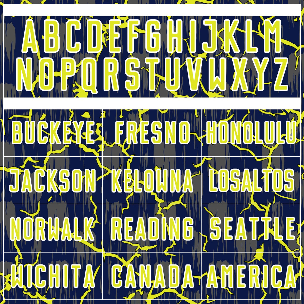 Custom Navy Neon Yellow-White Lightning Sublimation Soccer Uniform Jersey Limited