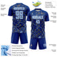 Custom Royal Light Blue-White Lightning Sublimation Soccer Uniform Jersey Limited