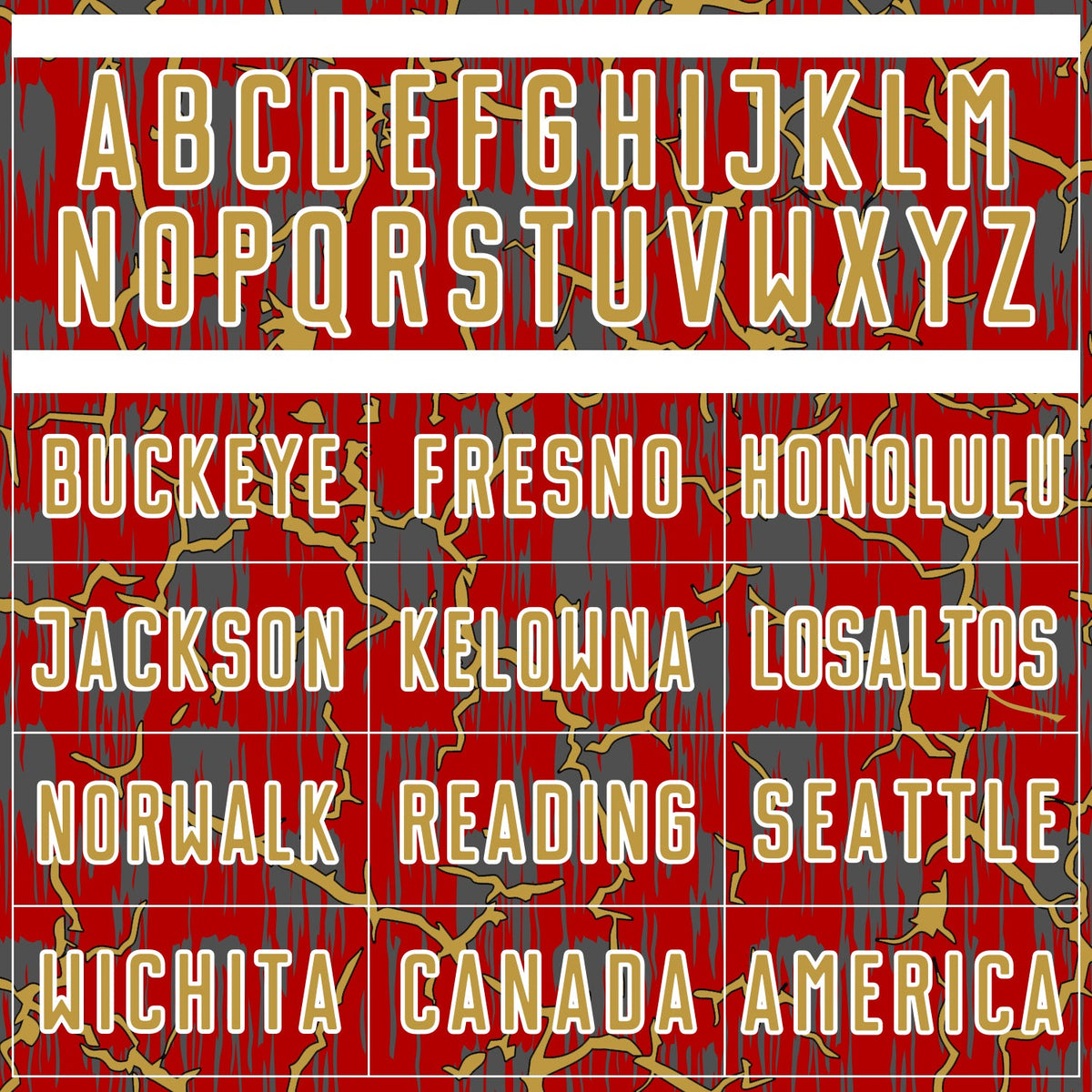 Custom Red Old Gold-White Lightning Sublimation Soccer Uniform Jersey Limited