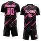 Custom Black Pink-White Abstract Fragment Art Splash Sublimation Soccer Uniform Jersey Limited