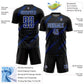 Custom Black Royal-White Abstract Fragment Art Splash Sublimation Soccer Uniform Jersey Limited