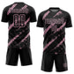 Custom Black Light Pink Abstract Fragment Art Splash Sublimation Soccer Uniform Jersey Limited