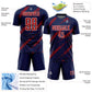 Custom Navy Red-White Abstract Fragment Art Splash Sublimation Soccer Uniform Jersey Limited