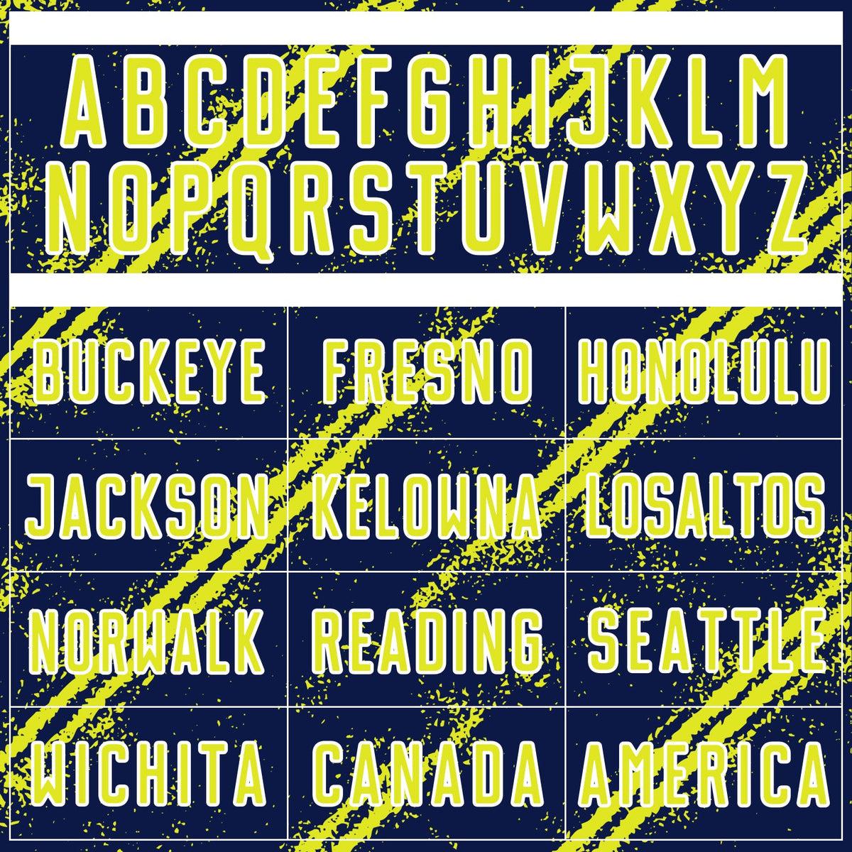 Custom Navy Neon Yellow-White Abstract Fragment Art Splash Sublimation Soccer Uniform Jersey Limited