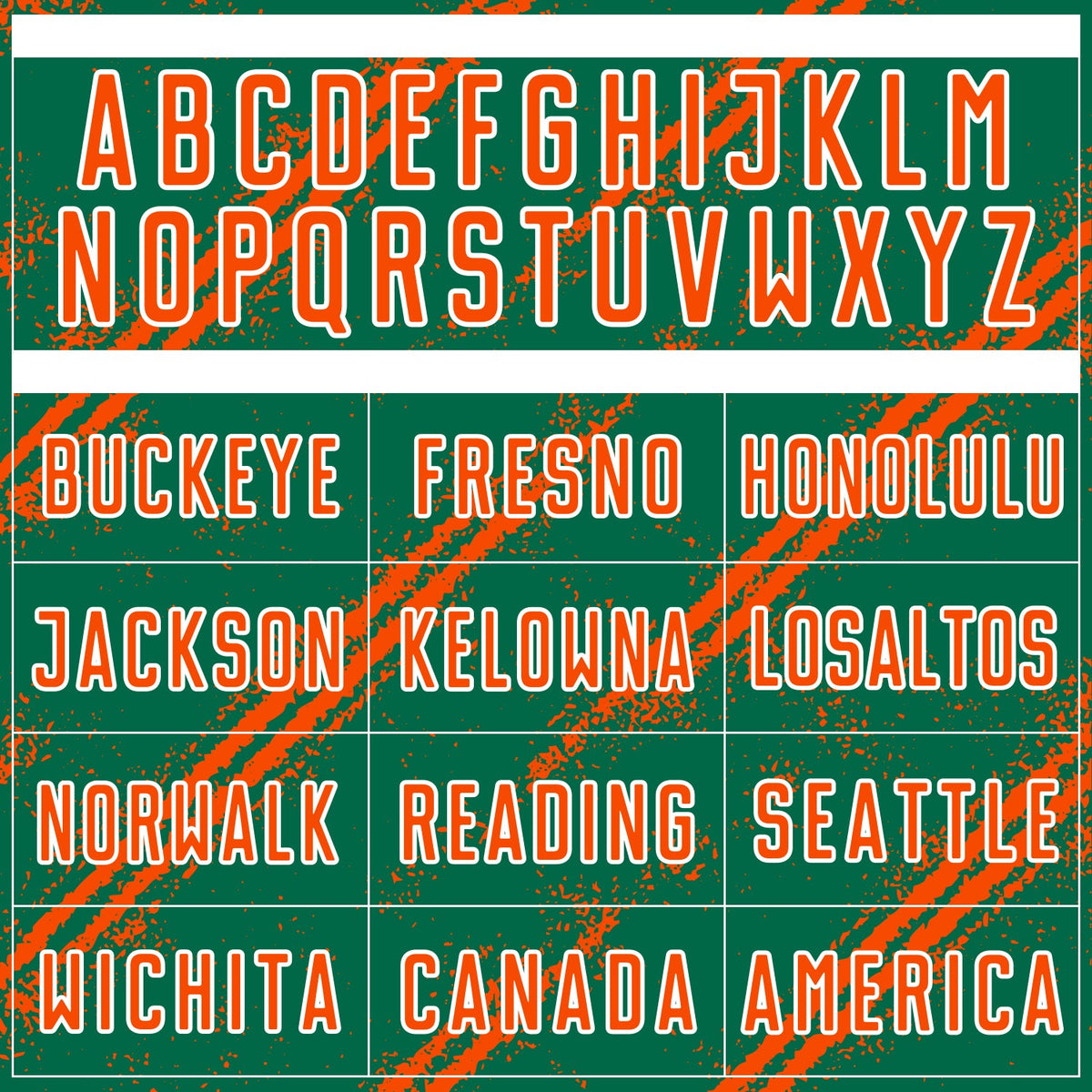 Custom Kelly Green Orange-White Abstract Fragment Art Splash Sublimation Soccer Uniform Jersey Limited