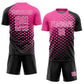 Custom Black Pink-White Modern Polka Dot Sublimation Soccer Uniform Jersey Limited