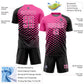 Custom Black Pink-White Modern Polka Dot Sublimation Soccer Uniform Jersey Limited