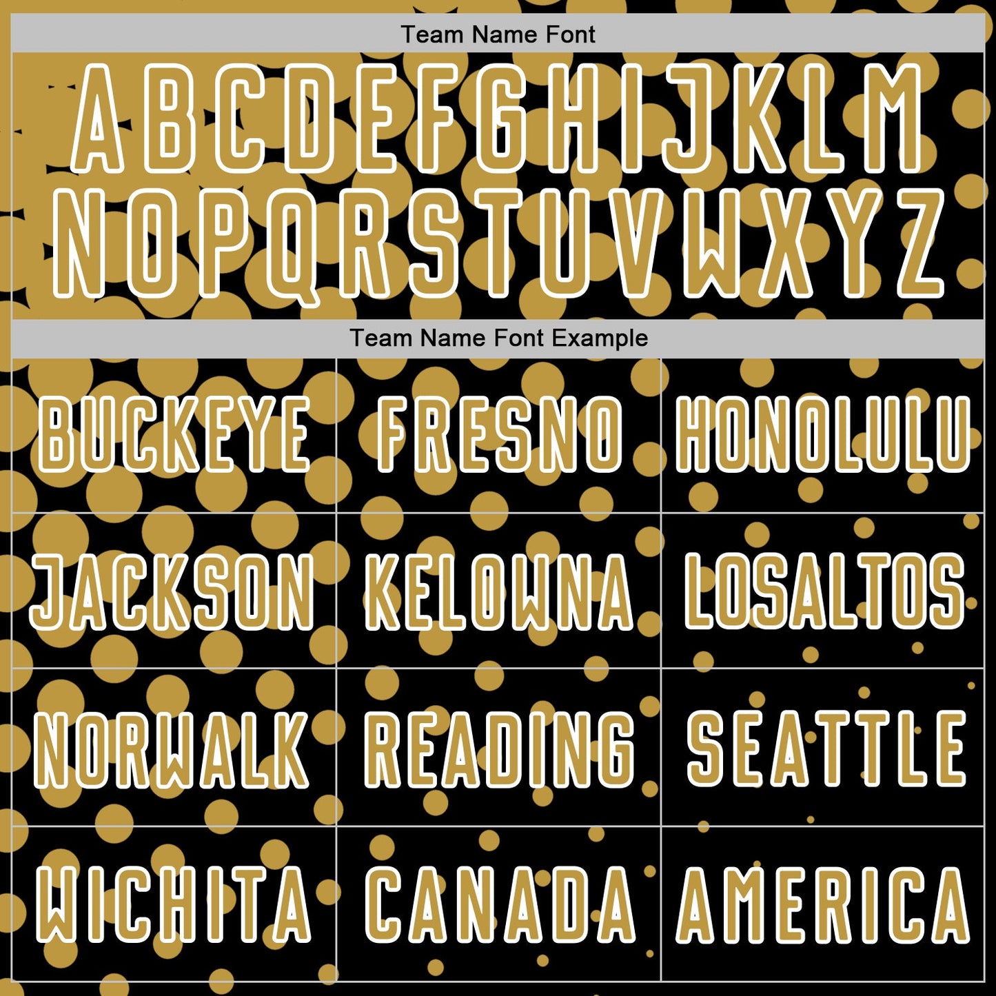 Custom Black Old Gold-White Modern Polka Dot Sublimation Soccer Uniform Jersey Limited