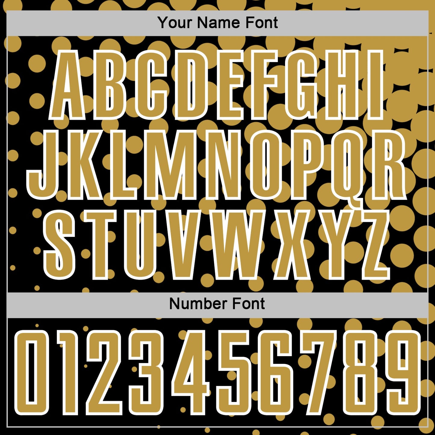 Custom Black Old Gold-White Modern Polka Dot Sublimation Soccer Uniform Jersey Limited