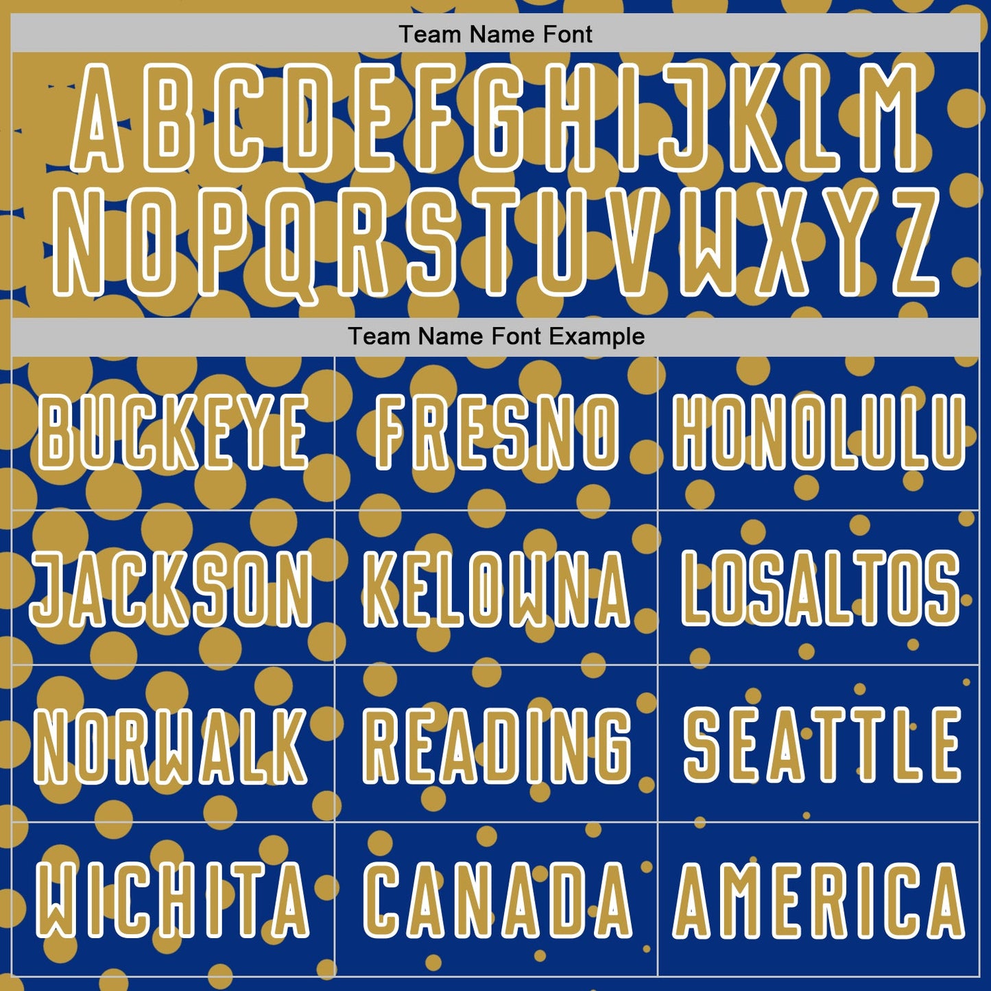 Custom Royal Old Gold-White Modern Polka Dot Sublimation Soccer Uniform Jersey Limited