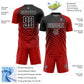 Custom Red Black-White Modern Polka Dot Sublimation Soccer Uniform Jersey Limited
