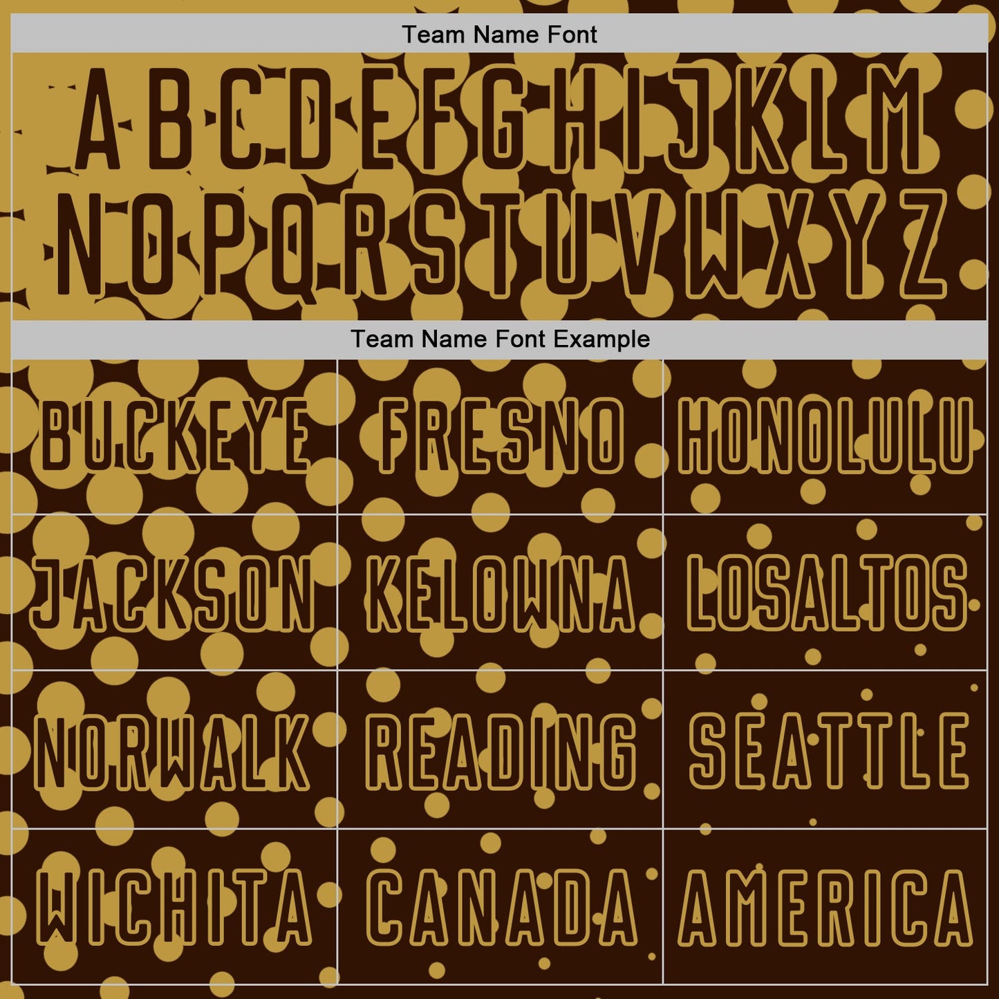 Custom Brown Old Gold Modern Polka Dot Sublimation Soccer Uniform Jersey Limited