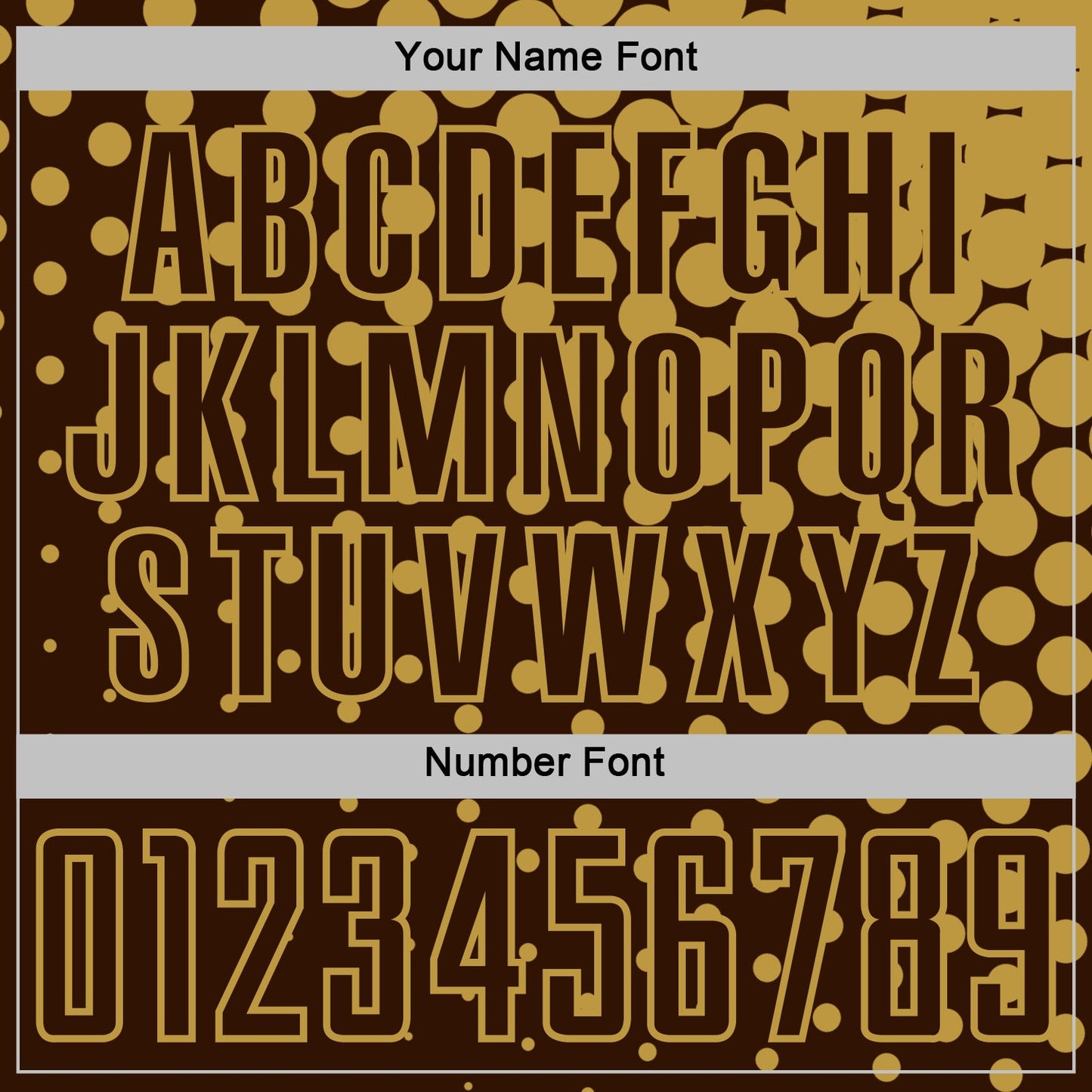 Custom Brown Old Gold Modern Polka Dot Sublimation Soccer Uniform Jersey Limited