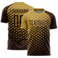 Custom Brown Old Gold Modern Polka Dot Sublimation Soccer Uniform Jersey