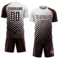 Custom Brown White Modern Polka Dot Sublimation Soccer Uniform Jersey Limited