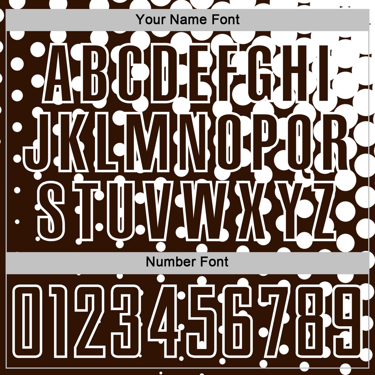 Custom Brown White Modern Polka Dot Sublimation Soccer Uniform Jersey Limited