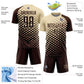 Custom Brown Cream Modern Polka Dot Sublimation Soccer Uniform Jersey Limited