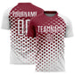 Custom White Crimson Modern Polka Dot Sublimation Soccer Uniform Jersey