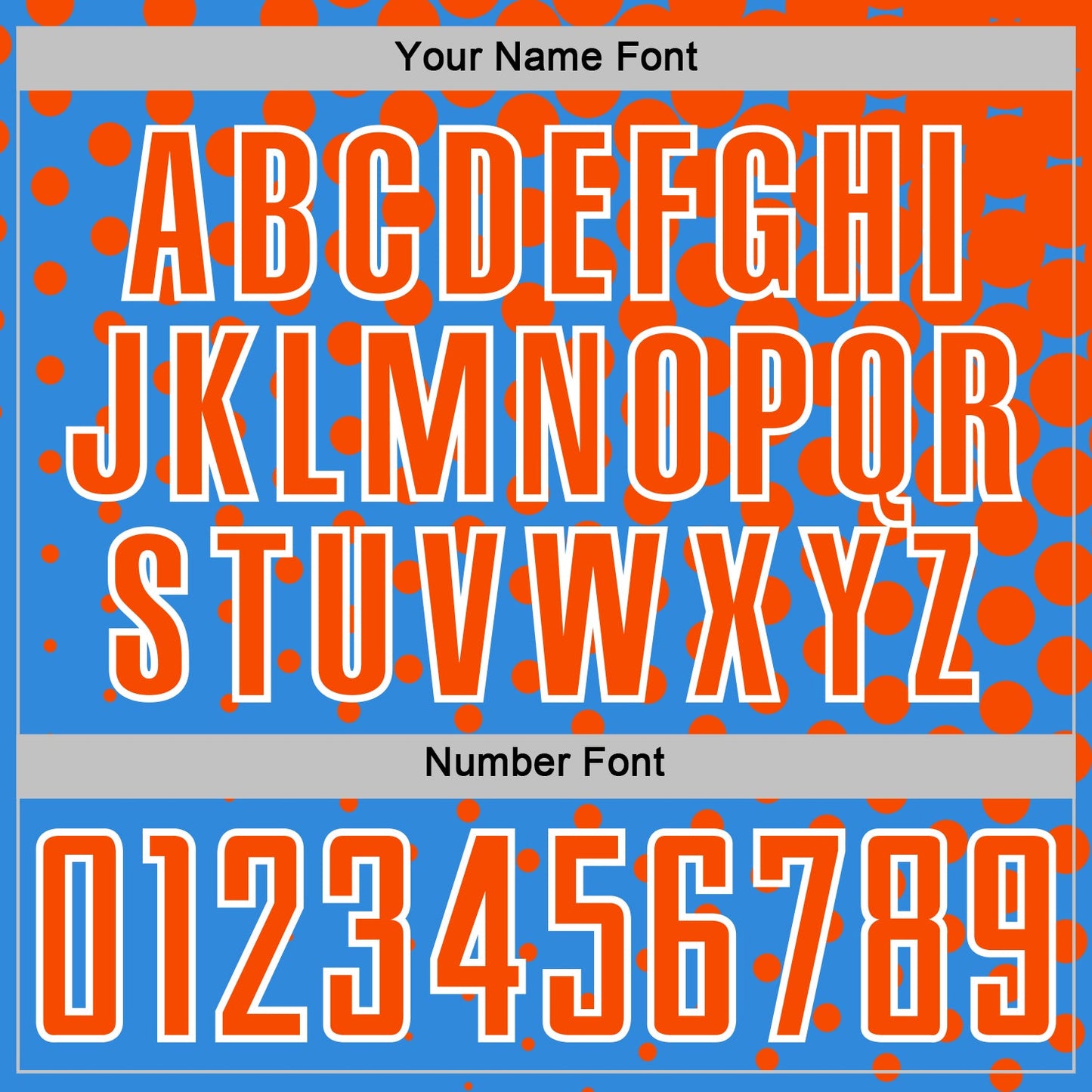 Custom Powder Blue Orange-White Modern Polka Dot Sublimation Soccer Uniform Jersey Limited