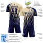 Custom Navy Cream Modern Polka Dot Sublimation Soccer Uniform Jersey Limited