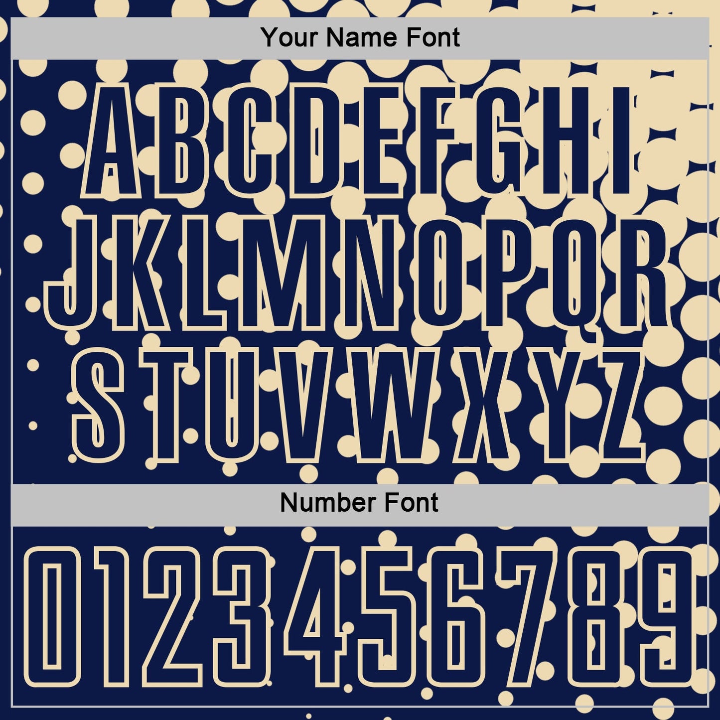 Custom Navy Cream Modern Polka Dot Sublimation Soccer Uniform Jersey Limited