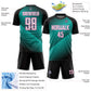 Custom Black White Aqua-Pink Line Sublimation Soccer Uniform Jersey Limited