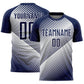 Custom Navy White Line Sublimation Soccer Uniform Jersey