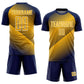 Custom Navy Gold-White Line Sublimation Soccer Uniform Jersey Limited