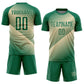 Custom Kelly Green Cream Line Sublimation Soccer Uniform Jersey Limited