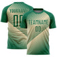 Custom Kelly Green Cream Line Sublimation Soccer Uniform Jersey
