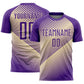 Custom Purple Cream Line Sublimation Soccer Uniform Jersey