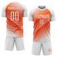 Custom White Orange Line Sublimation Soccer Uniform Jersey Limited