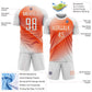 Custom White Orange Line Sublimation Soccer Uniform Jersey Limited