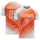 Custom White Orange Line Sublimation Soccer Uniform Jersey