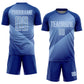 Custom Royal Light Blue-White Line Sublimation Soccer Uniform Jersey Limited